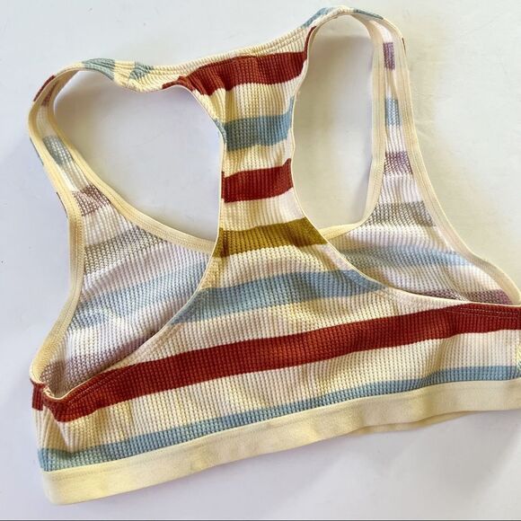 Madewell striped waffle weave bralette pajama top - Picture 5 of 6